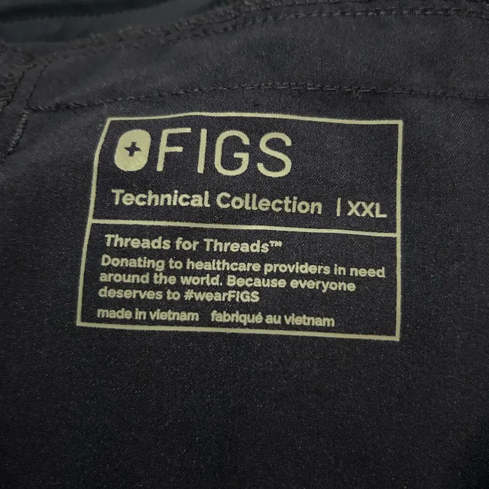 Figs Axim Cargo Scrub Pants Mens XXL Navy Blue Straight Leg Workwear Comfy